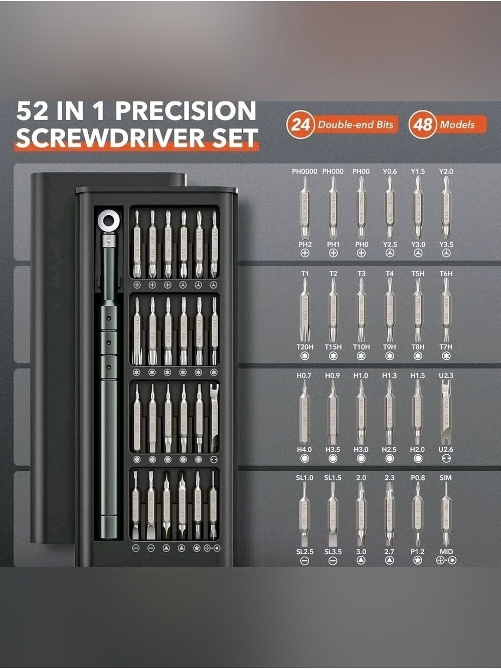 JOREST 52 IN 1 Small Precision Screwdriver Set - Picture 6 of 6